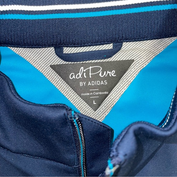 NWT Rare ADIDAS AdiPure Wind Golf Performance Blue Jacket Large - Picture 7 of 10